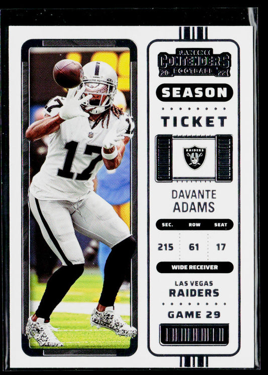 Davante Adams 2022 Panini Contenders #67 Las Vegas Raiders