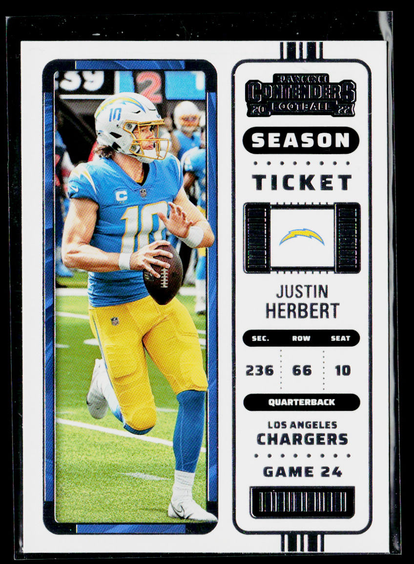 Justin Herbert 2022 Panini Contenders #72 Los Angeles Chargers