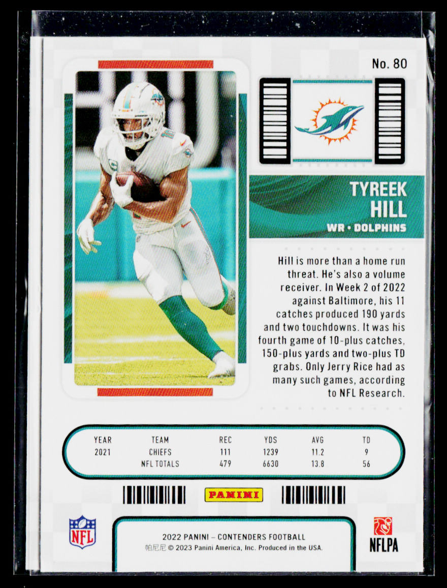 Tua Tagovailoa 2022 Panini Contenders #79 Miami Dolphins