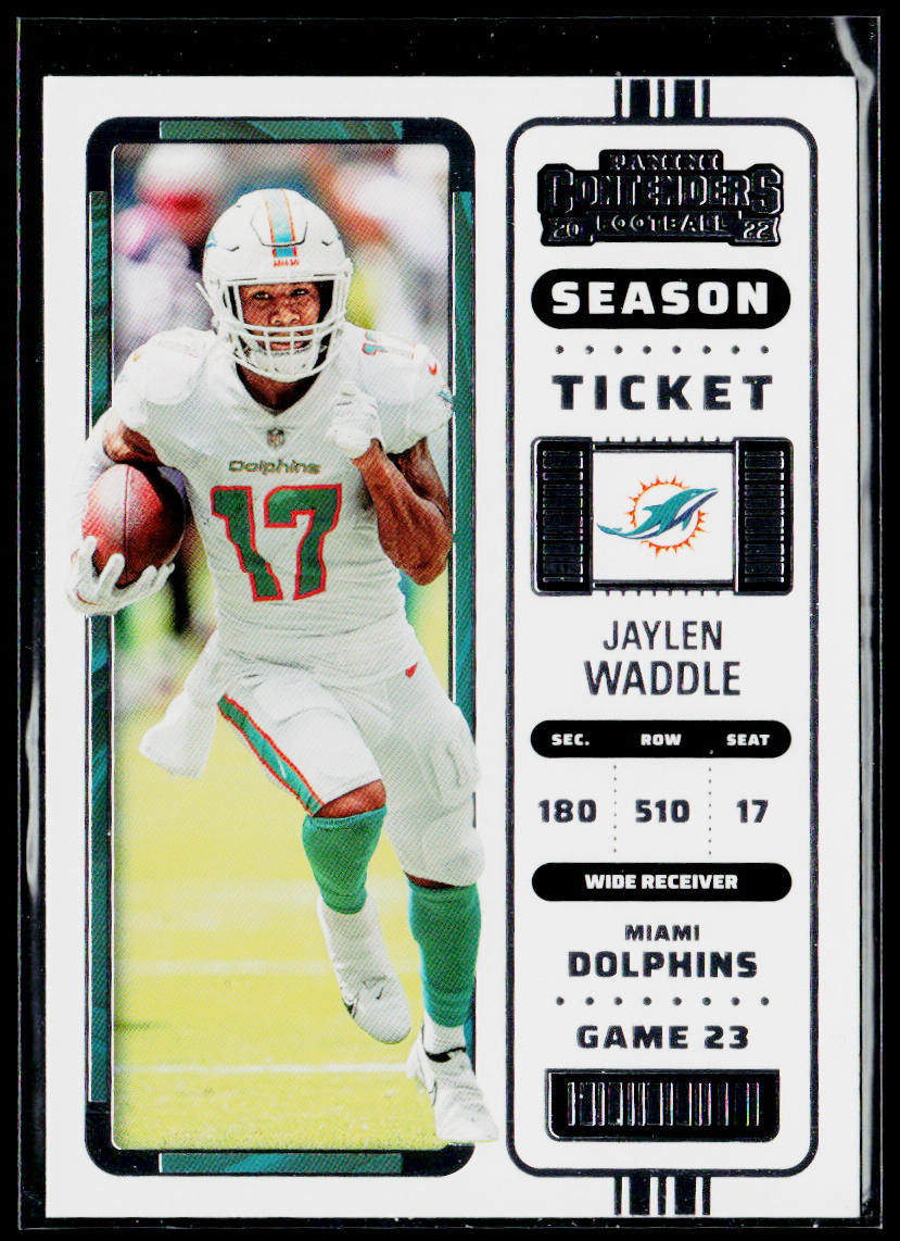 Jaylen Waddle 2022 Panini Contenders #81 Miami Dolphins