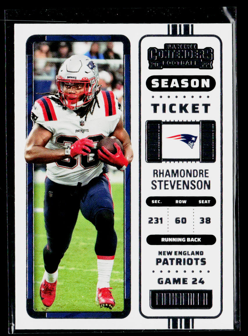 Rhamondre Stevenson 2022 Panini Contenders #86 New England Patriots