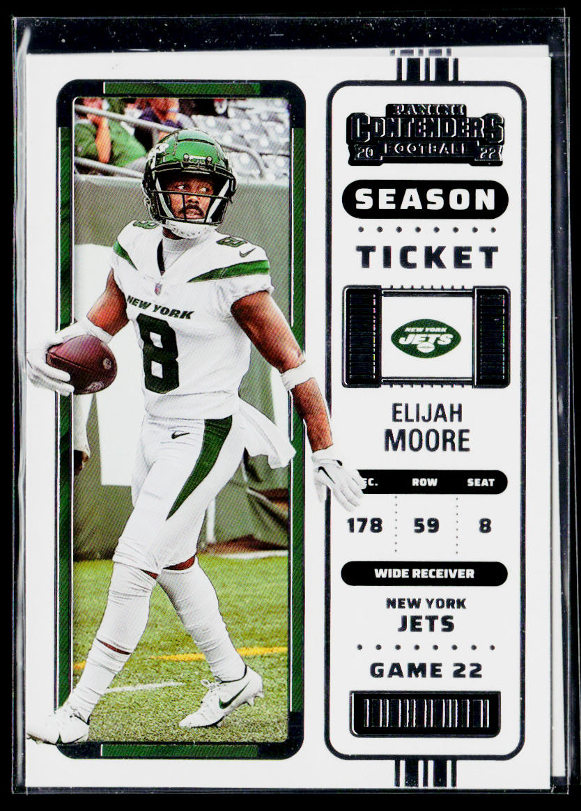 Elijah Moore 2022 Panini Contenders #91 New York Jets