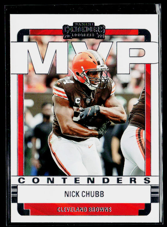 Nick Chubb 2022 Panini Contenders MVP Contenders #MVP-NCH Cleveland Browns