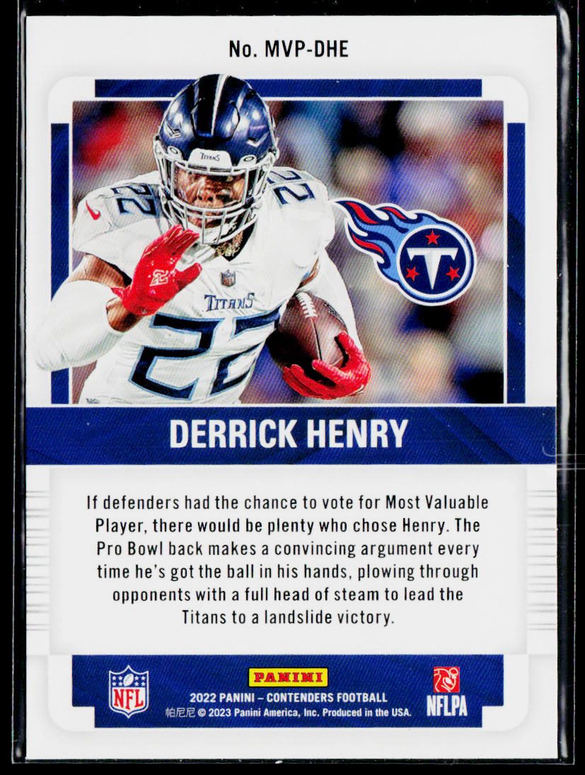 Derrick Henry 2022 Panini Contenders MVP Contenders #MVP-DHE Tennessee Titans