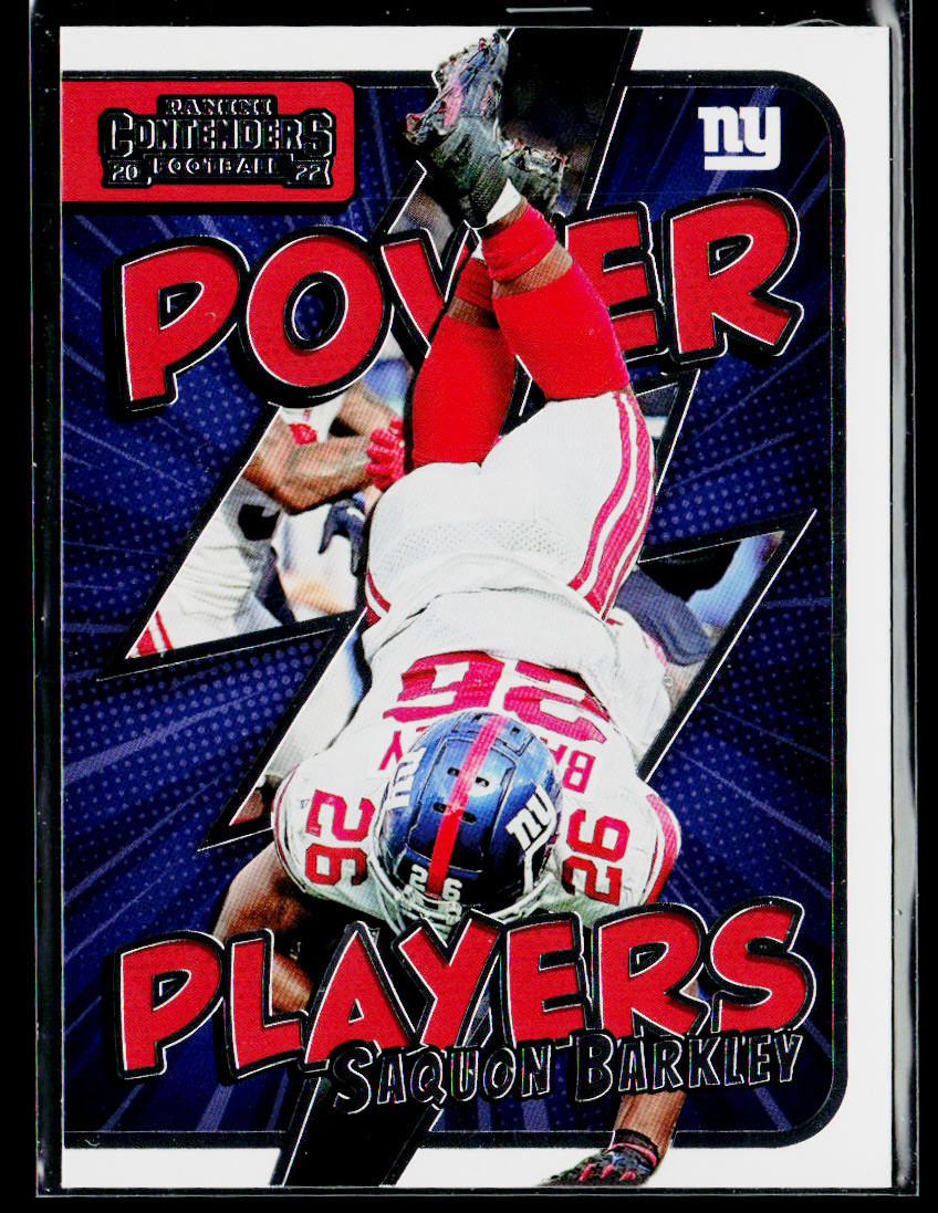 Saquon Barkley 2022 Panini Contenders Power Players #PWR-SBA New York Giants