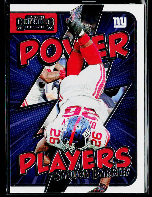 Saquon Barkley 2022 Panini Contenders Power Players #PWR-SBA New York Giants