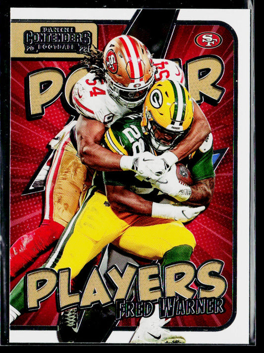 Fred Warner 2022 Panini Contenders Power Players #PWR-FWA San Francisco 49ers