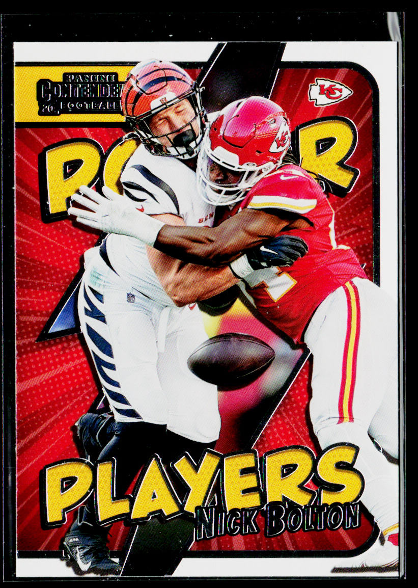 Nick Bolton 2022 Panini Contenders Power Players #PWR-NBO Kansas City Chiefs