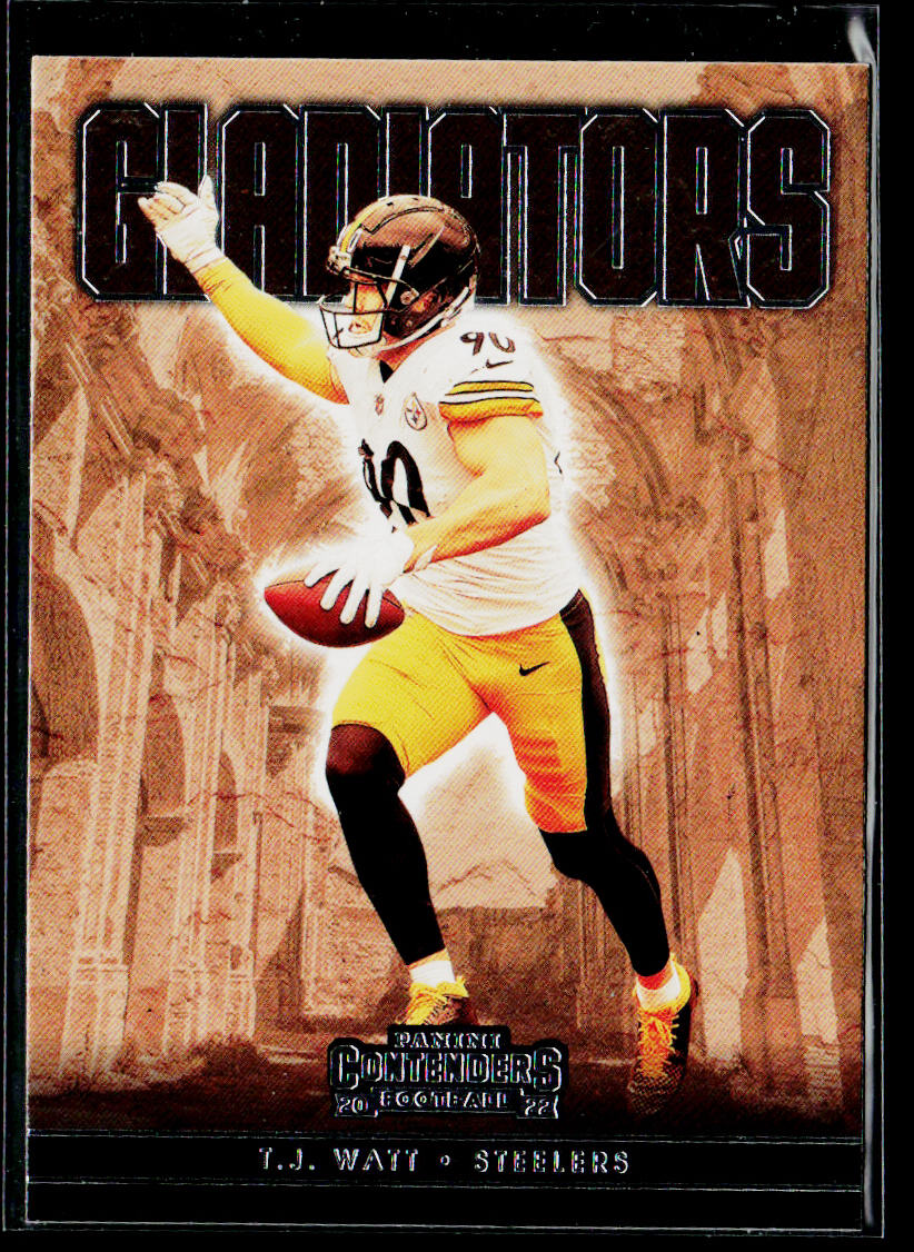 T.J. Watt 2022 Panini Contenders Gladiators #GLD-TJW Pittsburgh Steelers