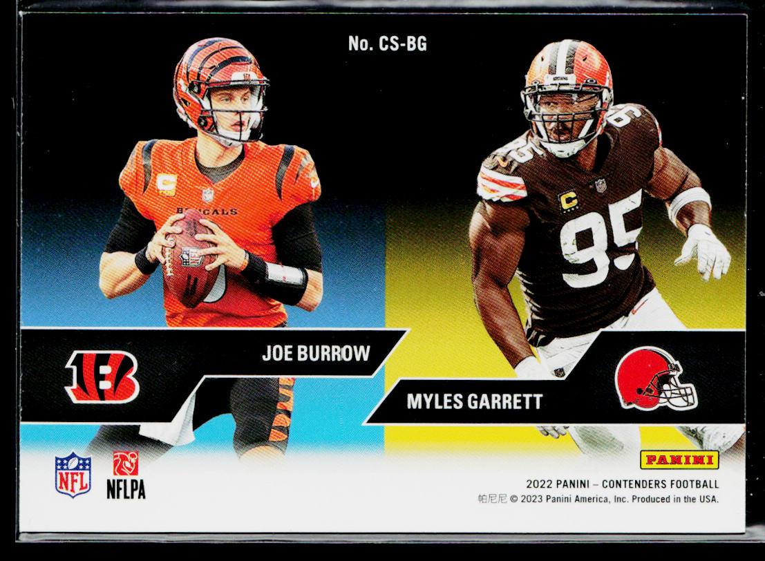 Joe Burrow / Myles Garrett 2022 Panini Contenders Contenders Series #CS-BG