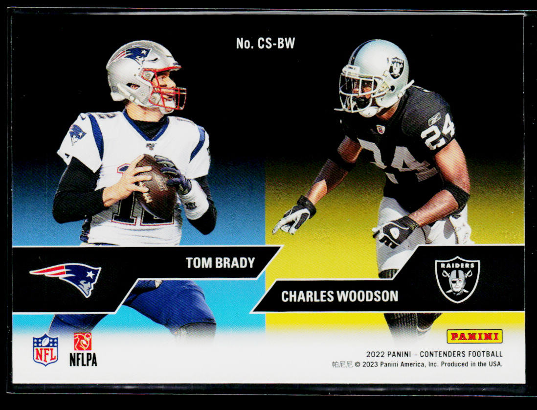 Tom Brady / Charles Woodson 2022 Panini Contenders Contenders Series #CS-BW
