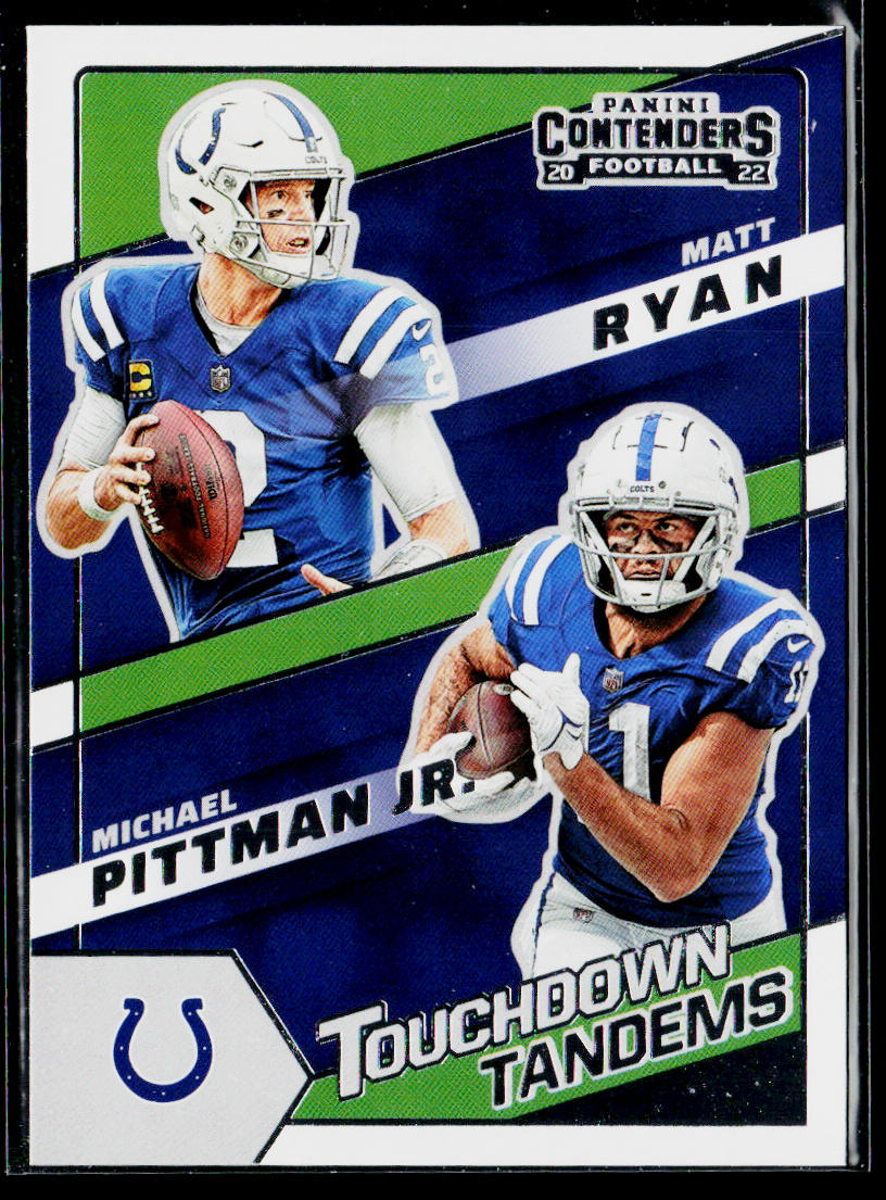 Matt Ryan / Michael Pittman Jr. 2022 Contenders Touchdown Tandems #TDT-IND