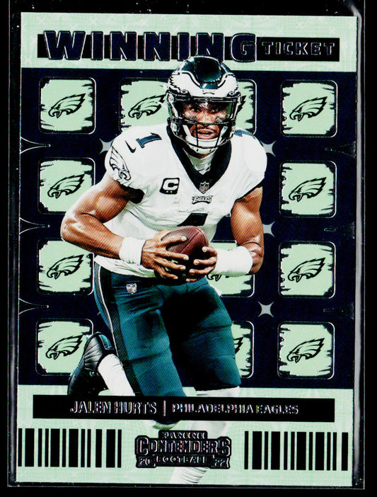 Jalen Hurts 2022 Panini Contenders Winning Ticket #WT-JHU Philadelphia Eagles