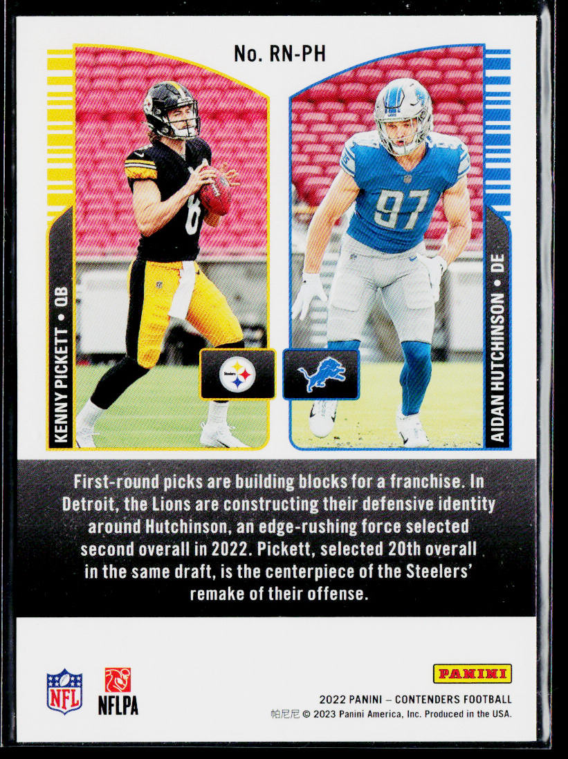 Kenny Pickett / Aidan Hutchinson 2022 Panini Contenders Round Numbers #RN-PH