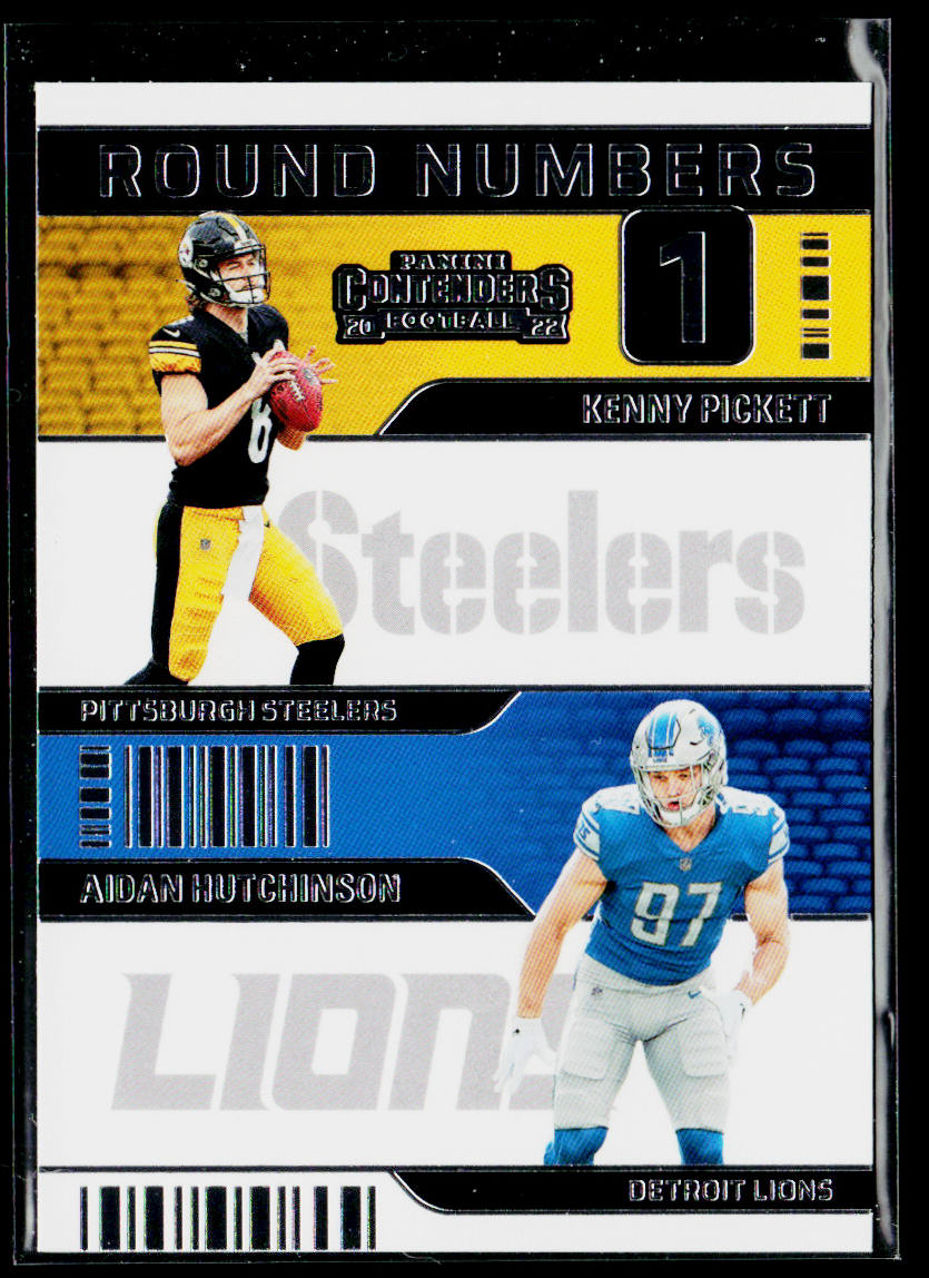 Kenny Pickett / Aidan Hutchinson 2022 Panini Contenders Round Numbers #RN-PH