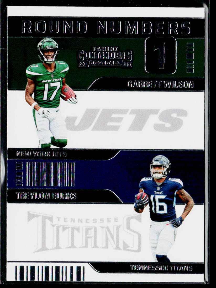 Garrett Wilson / Treylon Burks 2022 Panini Contenders Round Numbers #RN-WB