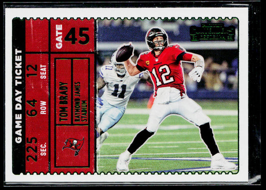 Tom Brady 2022 Panini Contenders Game Day Ticket Emerald #GDT-TBR Buccaneers