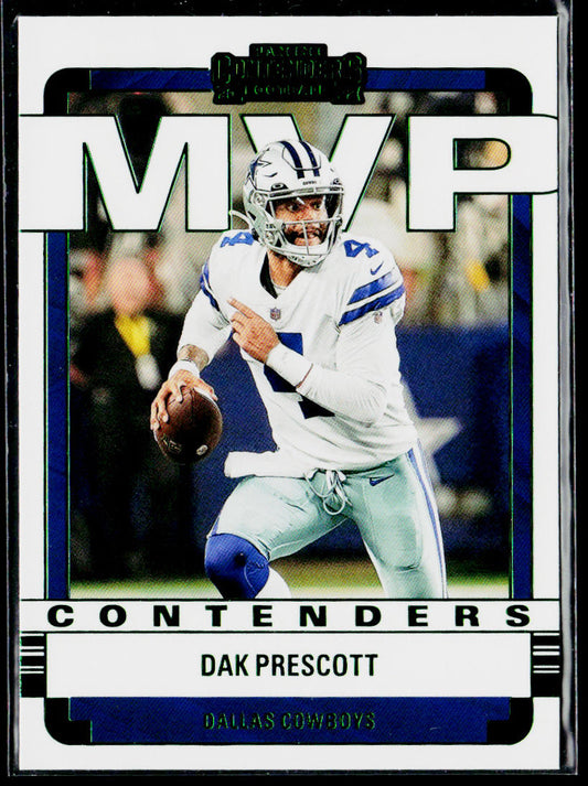 Dak Prescott 2022 Panini Contenders MVP Contenders Emerald #MVP-DPR