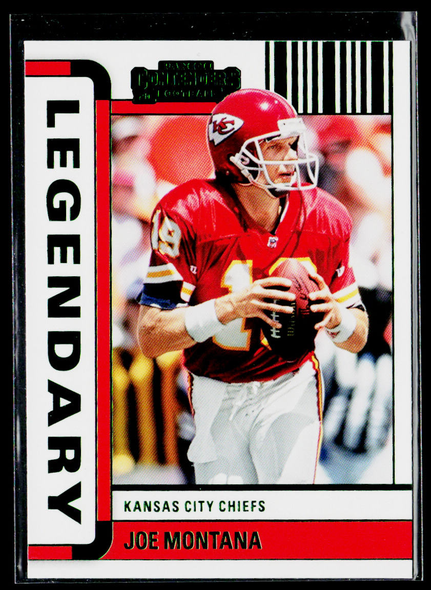 Joe Montana 2022 Panini Contenders Legendary Emerald #LGD-JMO Kansas City Chiefs