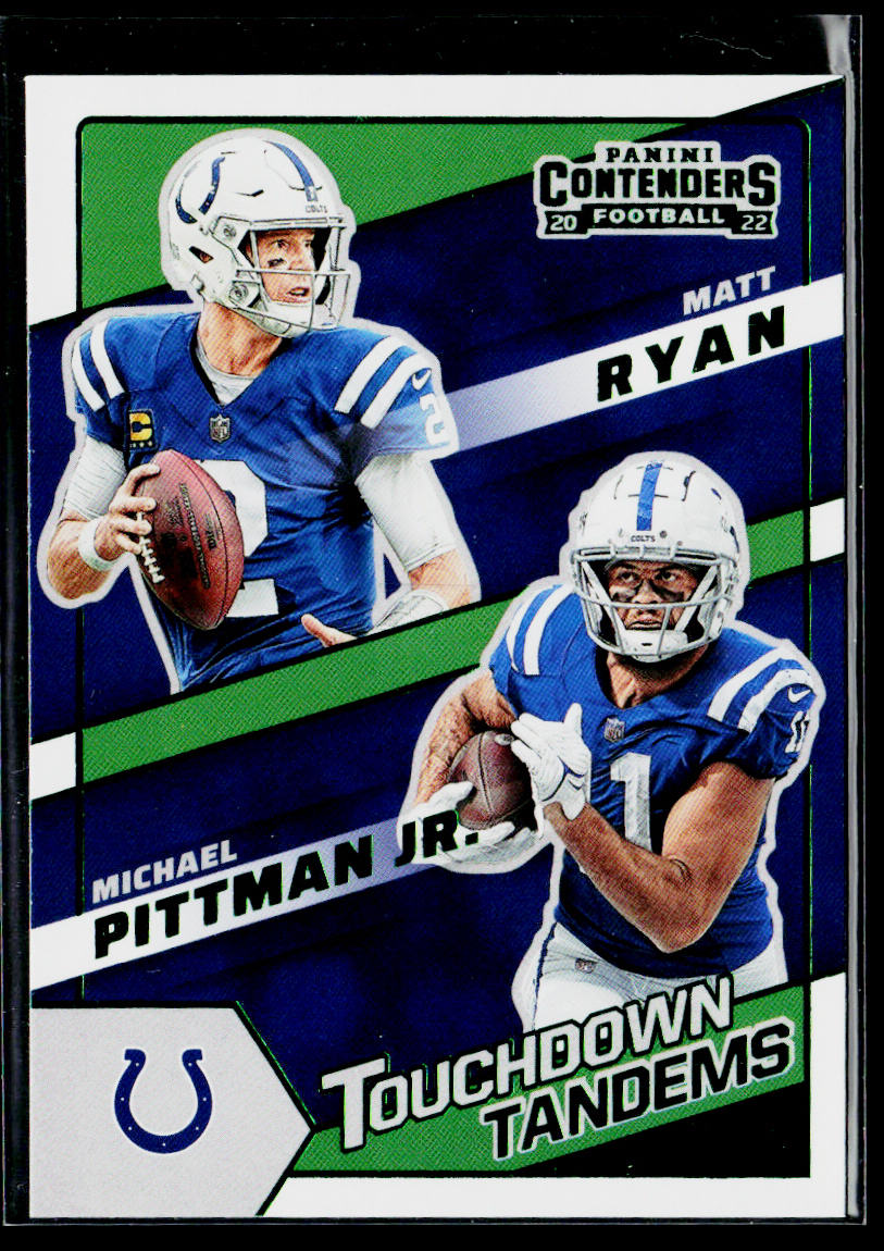 Matt Ryan / Michael Pittman Jr. 2022 Contenders Touchdown Tandems #TDT-IND Colts