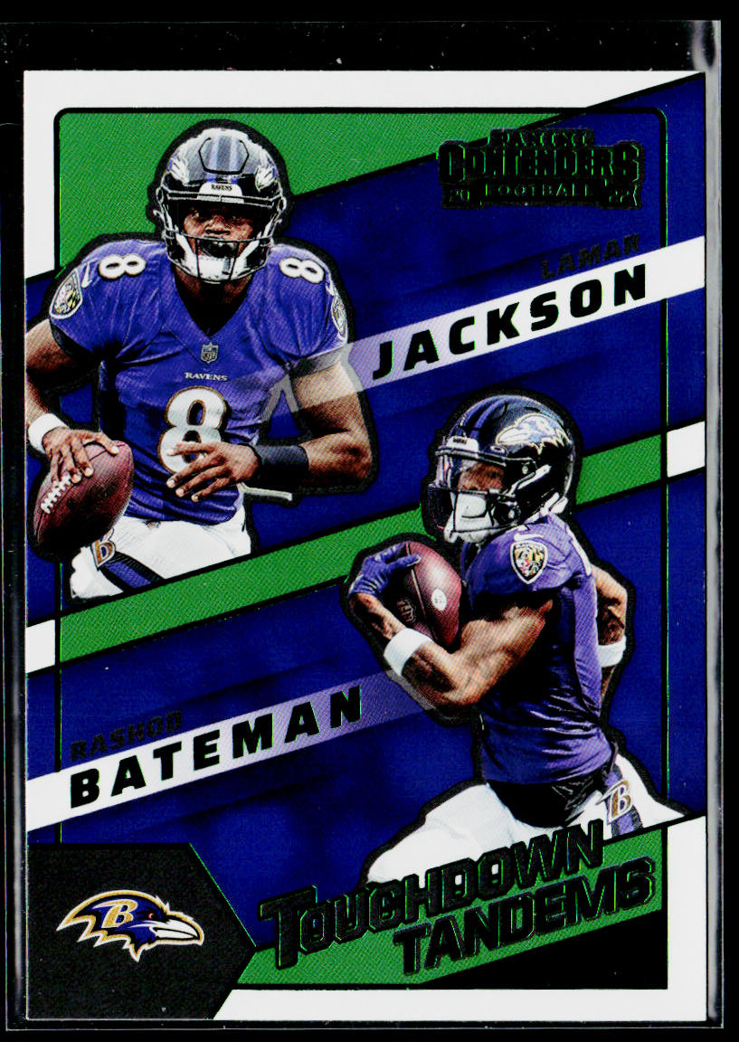Lamar Jackson / Rashod Bateman 2022 Contenders TD Tandems Emerald #TDT-LJA