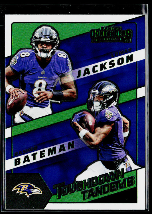 Lamar Jackson / Rashod Bateman 2022 Contenders TD Tandems Emerald #TDT-LJA