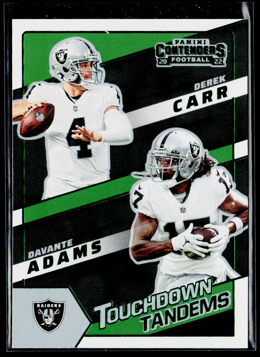 Davante Adams / Derek Carr 2022 Panini Contenders Touchdown Tandems #TDT-LV