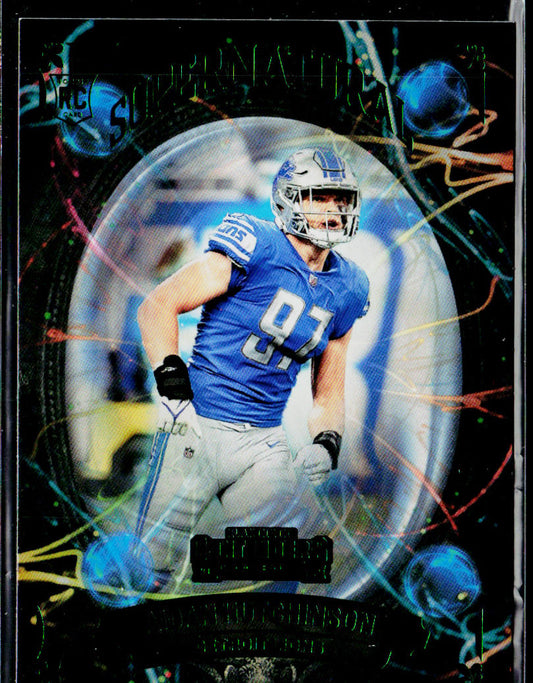 Aidan Hutchinson 2022 Panini Contenders Supernatural Emerald #SN-AHU Lions