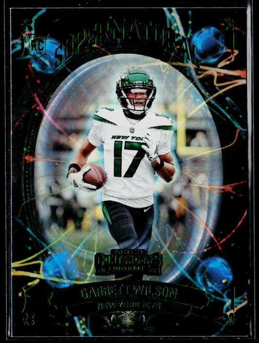 Garrett Wilson 2022 Panini Contenders Supernatural Emerald #SN-GWI New York Jets