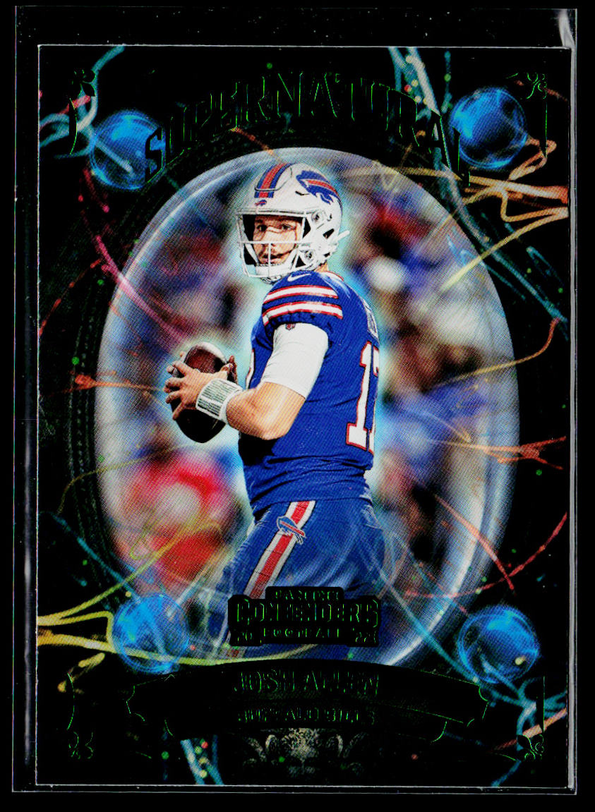 Josh Allen 2022 Panini Contenders Supernatural Emerald #SN-JAL Buffalo Bills