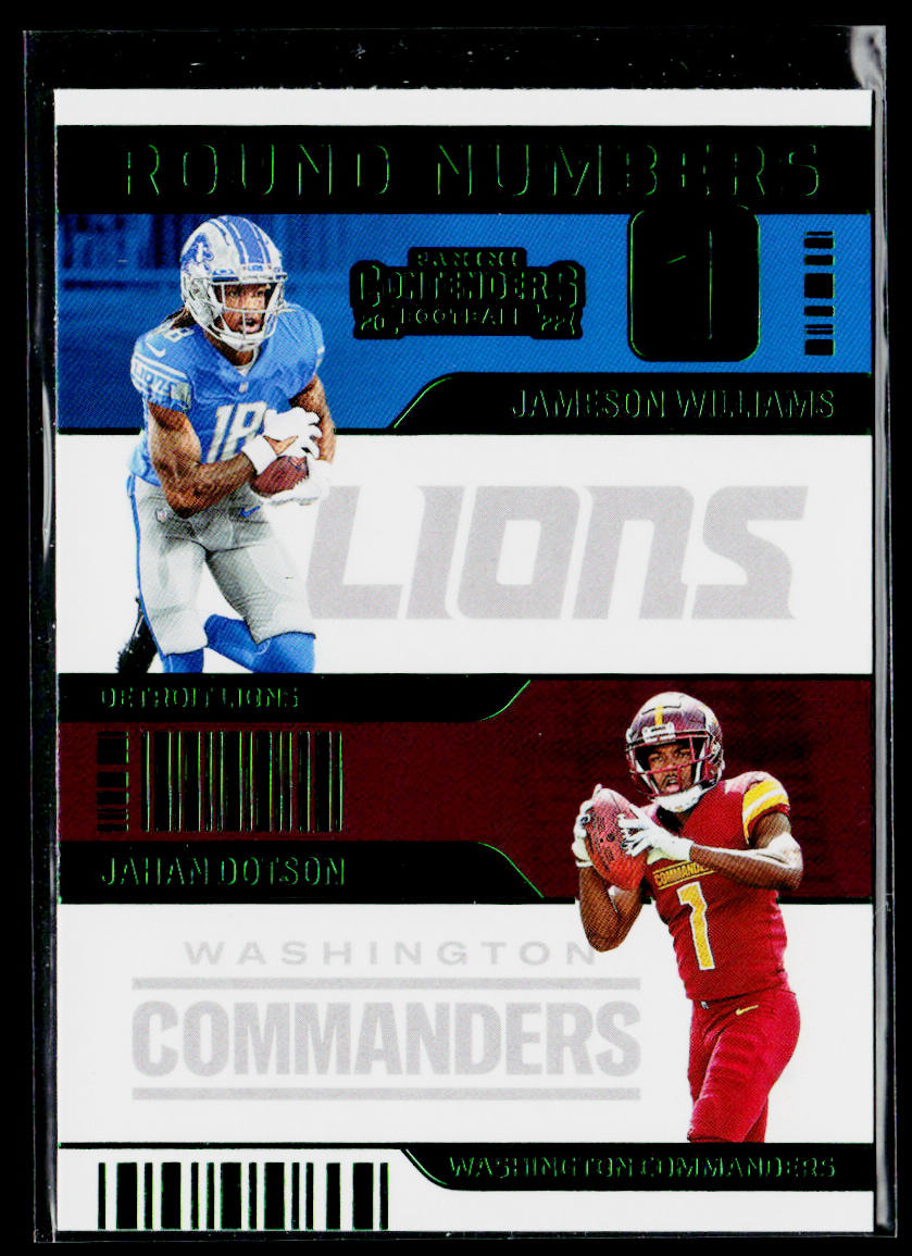Jameson Williams / Jahan Dotson 2022 Panini Contenders Round Numbers #RN-WD