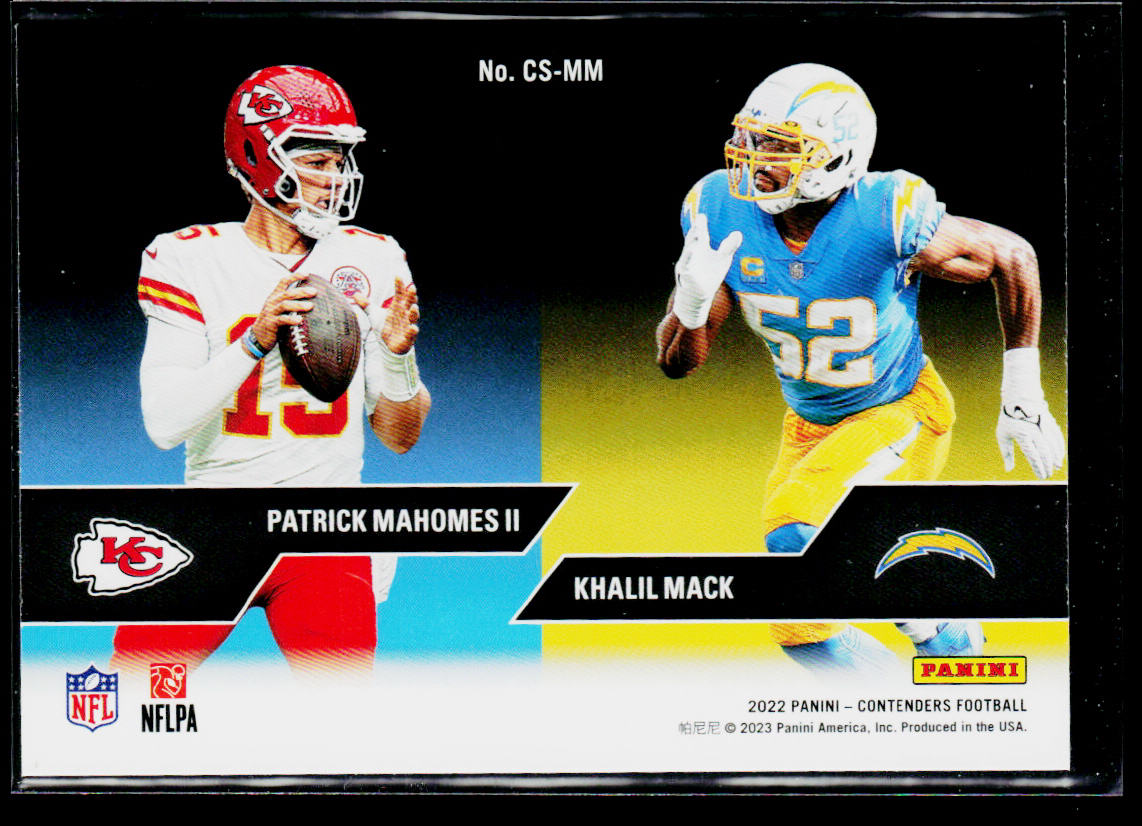 Patrick Mahomes II / Khalil Mack 2022 Contenders Series Emerald #CS-MM