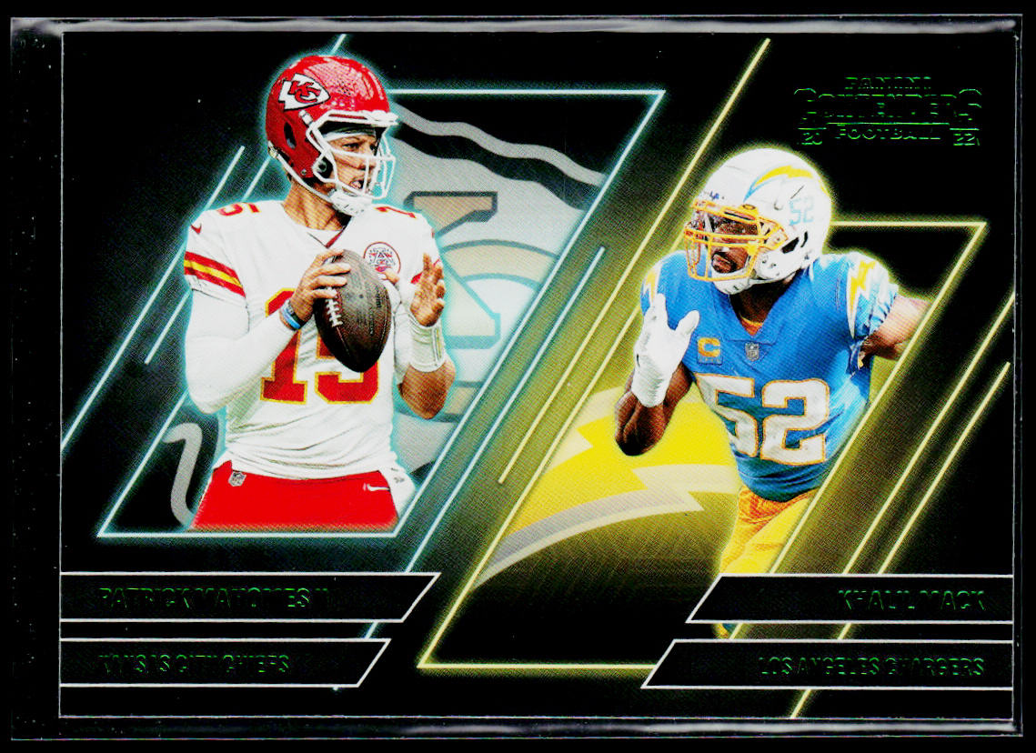 Patrick Mahomes II / Khalil Mack 2022 Contenders Series Emerald #CS-MM