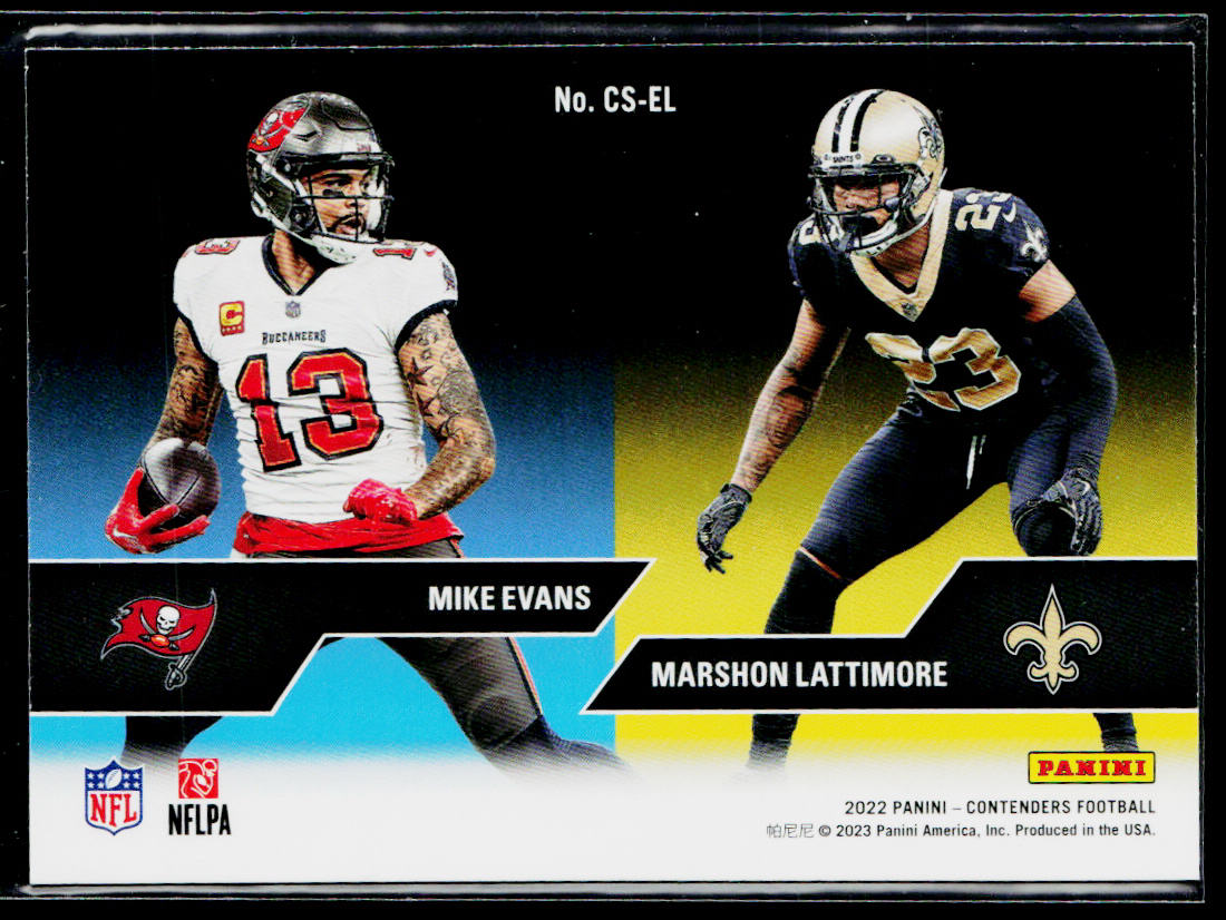 Mike Evans / Marshon Lattimore 2022 Panini Contenders Contenders Series #CS-EL