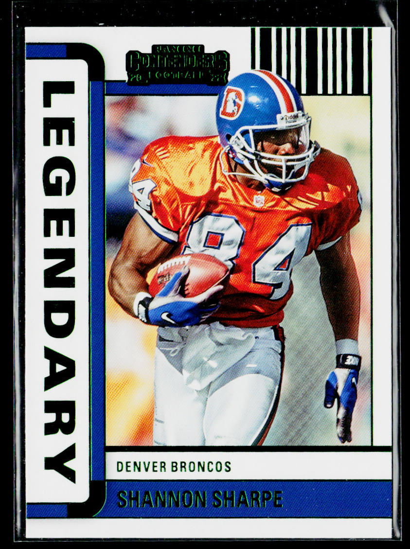 Shannon Sharpe 2022 Panini Contenders Legendary Contenders Emerald #LGD-SSH