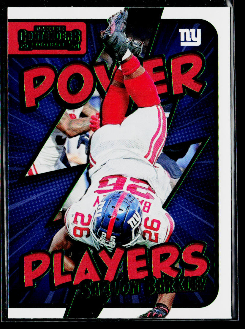 Saquon Barkley 2022 Panini Contenders Power Players Emerald #PWR-SBA