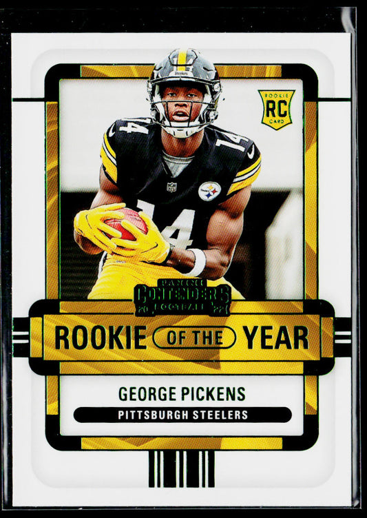 George Pickens 2022 Panini Contenders Rookie of the Year Emerald #ROY-GPI