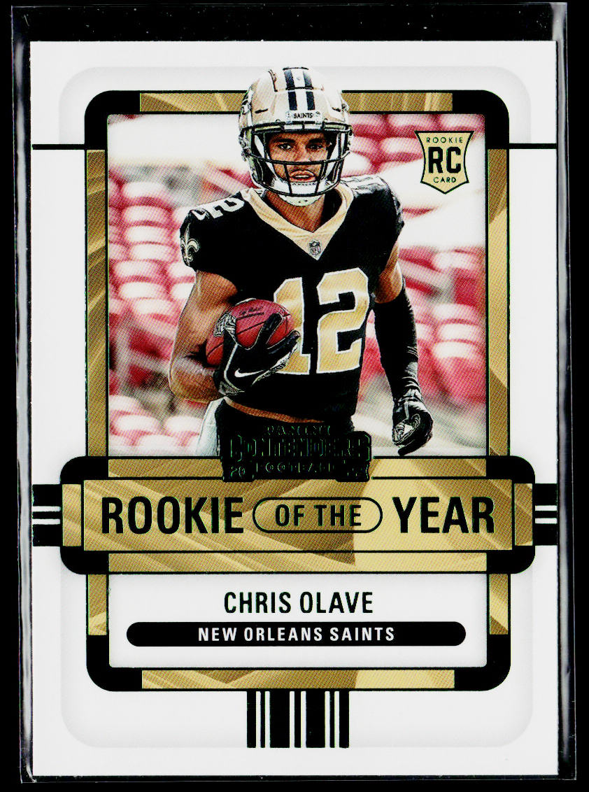 Chris Olave 2022 Panini Contenders Rookie of the Year Emerald #ROY-COL Saints