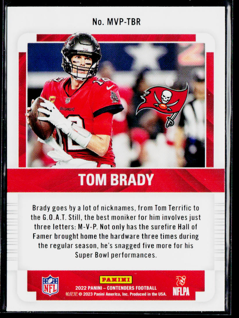 Tom Brady 2022 Panini Contenders MVP Contenders Emerald #MVP-TBR Buccaneers