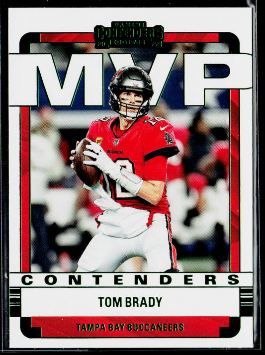 Tom Brady 2022 Panini Contenders MVP Contenders Emerald #MVP-TBR Buccaneers