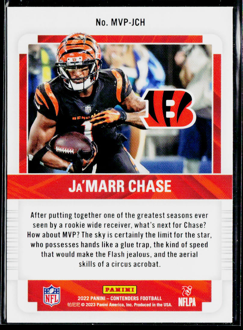 Ja'Marr Chase 2022 Panini Contenders MVP Contenders Emerald #MVP-JCH
