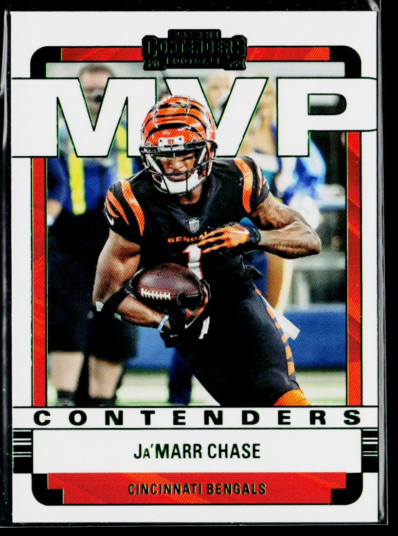 Ja'Marr Chase 2022 Panini Contenders MVP Contenders Emerald #MVP-JCH