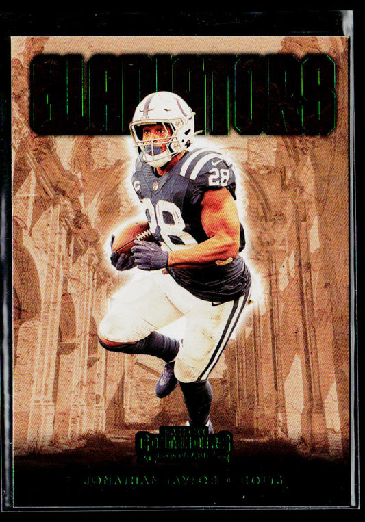 Jonathan Taylor 2022 Panini Contenders Gladiators Emerald #GLD-JTA Colts