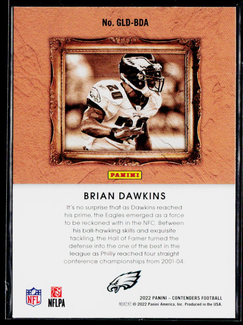 Brian Dawkins 2022 Panini Contenders Gladiators Emerald #GLD-BDA