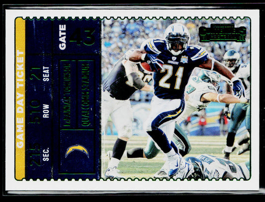 LaDainian Tomlinson 2022 Panini Contenders Game Day Ticket Emerald #GDT-LTO