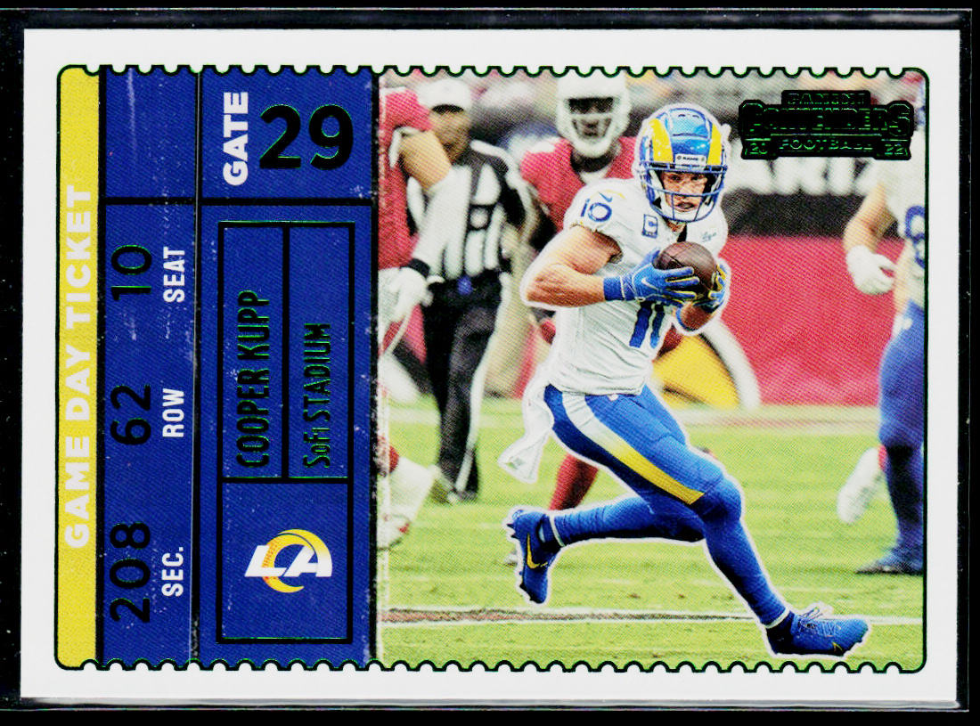 Cooper Kupp 2022 Panini Contenders Game Day Ticket Emerald #GDT-CKU Rams