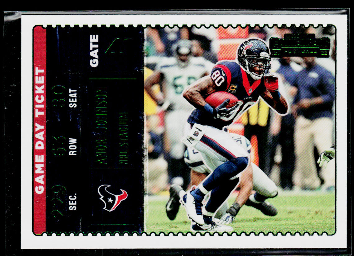 Andre Johnson 2022 Panini Contenders Game Day Ticket Emerald #GDT-AJO