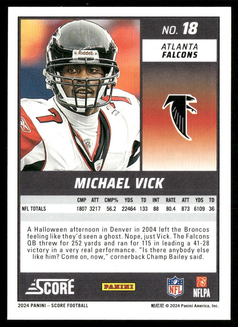 Michael Vick 2024 Score #18 Atlanta Falcons