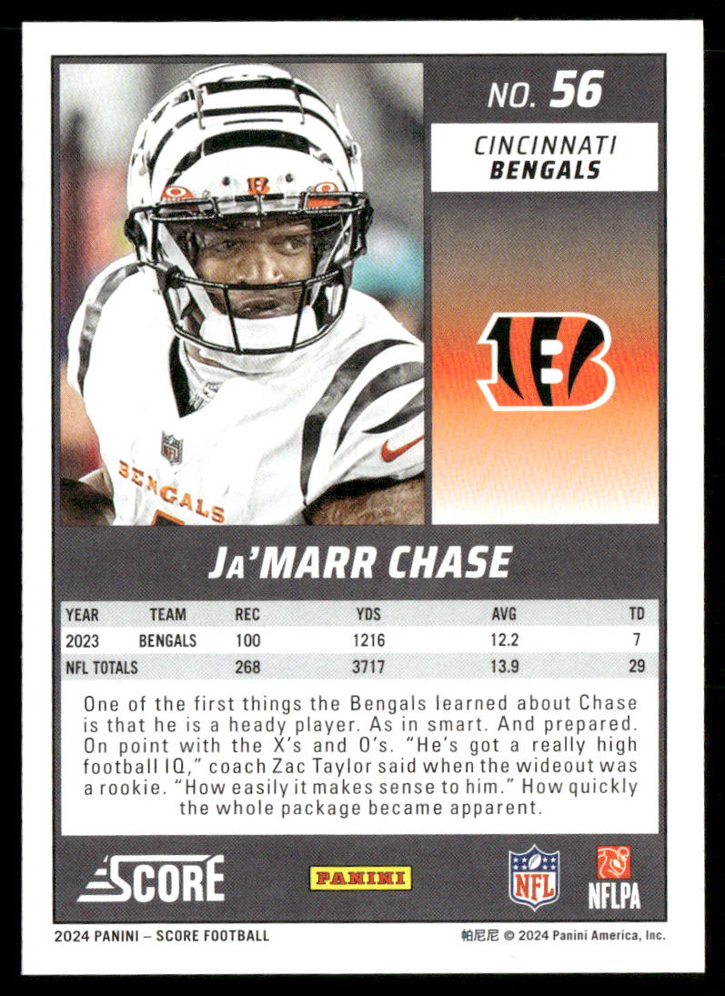 Ja'Marr Chase 2024 Score #56 Cincinnati Bengals