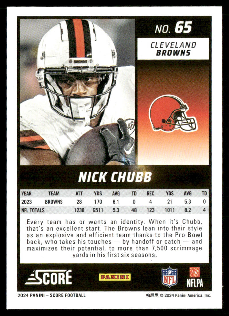 Nick Chubb 2024 Score #65 Cleveland Browns